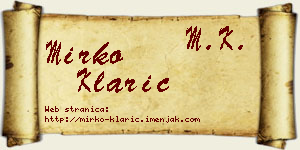 Mirko Klarić vizit kartica